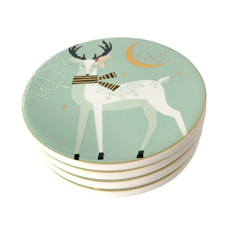 Pier 1 Imports Modern Deer Coaster Set of 4